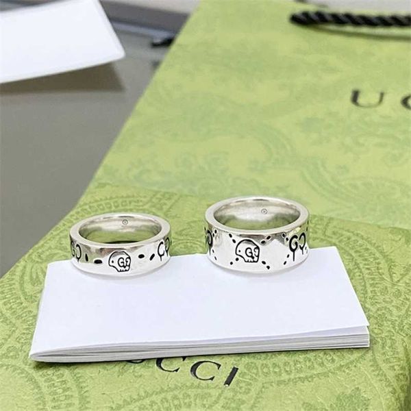 

designer jewelry bracelet necklace ring kmx. elf skull ring old couple ring, Silver