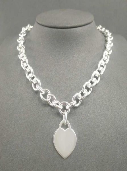 

s925 sterling silver necklace for women classic heartshaped pendant charm chain necklaces luxury brand jewelry necklace3215838