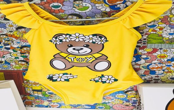 

baby rompers bikini cotton bear swimmsuit kids clothing size 801307956132, Blue