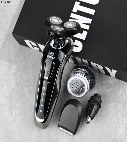 

electric razor rechargeable electric shaver for men wet dry 4d floating heads shaving machine beard trimmer hair clipper 2206245991790