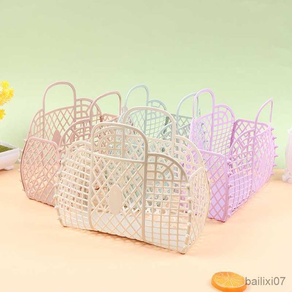 

basket mini plastic toys storage basket portable laundry basket hollow food fruit storage hanging kitchen fruit organizer