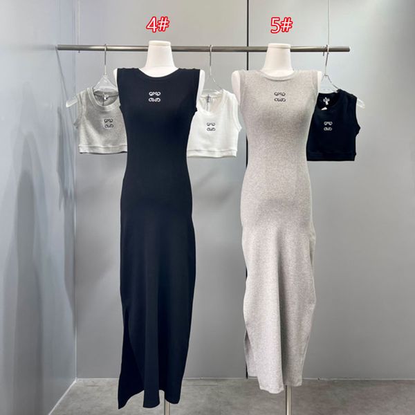 

2023 women casual dresses o neck sleeveless new luxury clothing female bodycon dress party beach wear asian size s-l, Black;gray