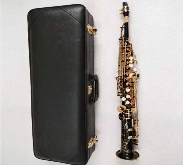

oem brass straight soprano sax saxophone yanagisawa s901 swo1 black paint woodwind instrument natural shell key with carryi73789958004000