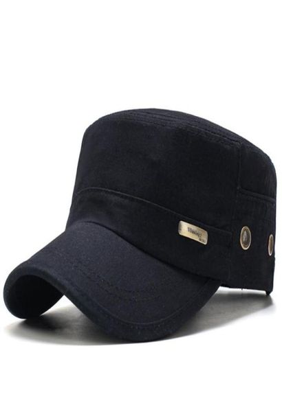 

men summer army caps adjustable spring baseball fashion classic cotton flat hat outdoor sunproof casual6959278, Blue;gray