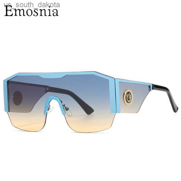 

sunglasses 2021 new modern oversized square sunglasses men women big frame one piece lens sun glasses gradient driving eyewear uv400 l230523, White;black