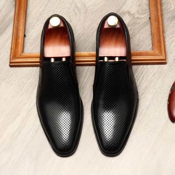 

brand new luxury men penny loafer black brown oxford shoes genuine leather handmade slip on dress shoes mens casual shoes
