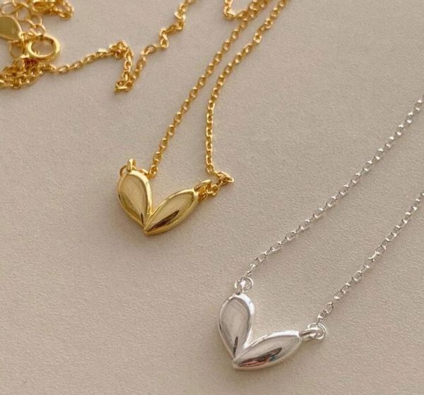 

pendant necklaces minar unique design small irregular love heart necklace for women girls gold silver color thin chain jewelry6049757