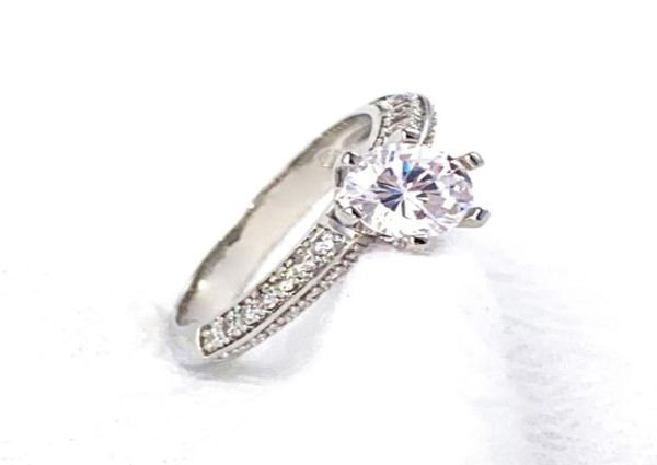 

design eternal promise wedding rings woman stainless steel prong setting zircon 18k silver ring for women engagement love charm br3138284, Slivery;golden