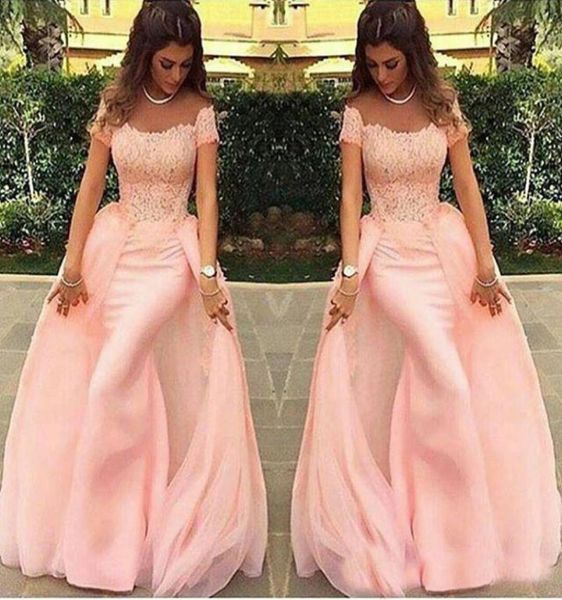 

2019 selling blush pink long prom dresses lace and chiffon floor length arabic mermaid evening gown abendkleider6907518, Black