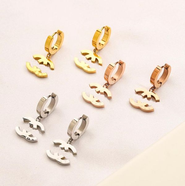 

18k goldplated earrings 925 silver women039s geometric charm love earring luxury designer earrings fashion brand jewelry desig7007655, Golden