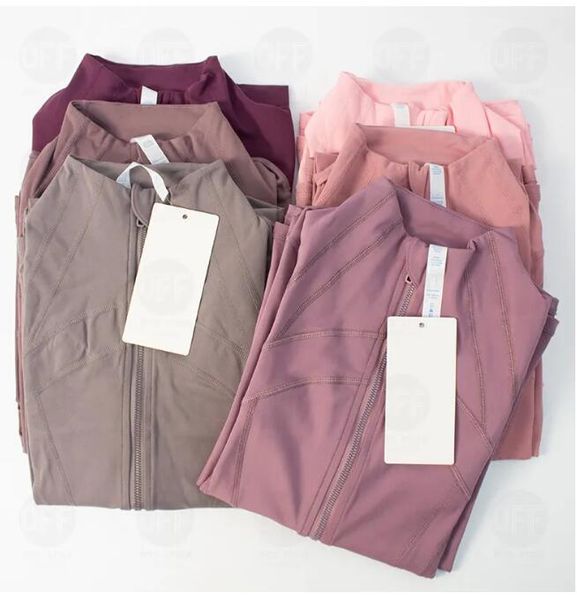 

yoga wear jackets hoodie sweatshirts womens designers sports hoody jacket coats double-sided sanding fitness cing hoodies long sleeve clothe, White;red