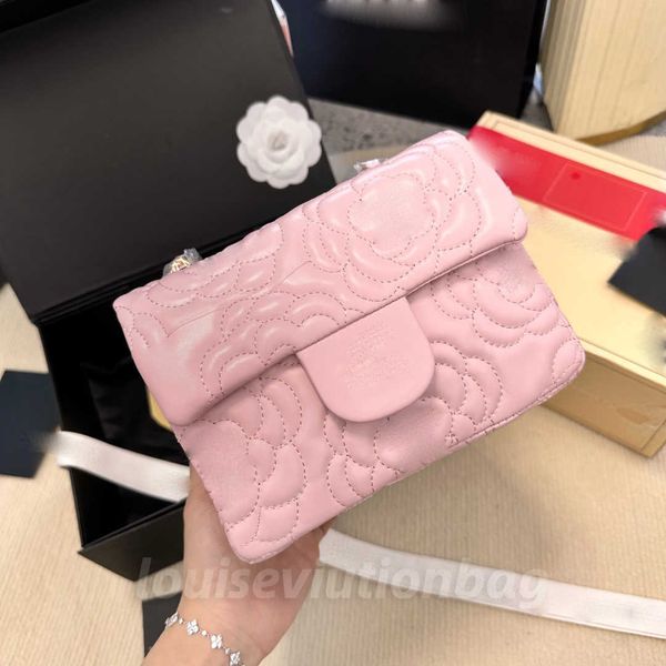 

mini cf camellia embroidery handbag designer bag mouth cover bag woman fashion handbag leather crossbody bags luxurious chain bags clutch 10