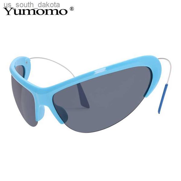 

sunglasses one piece semi-rimless oversized sunglasses y2k mens women designer punk sun glasses sports mirror goggles shades uv400 eyewear l, White;black