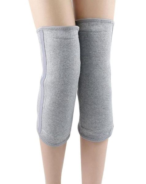 

elbow knee pads 1 pair outdoor sports warm lengthened protector protective elastic wool thermal plush kneepad kneecap kneelet so4490169, Black;gray