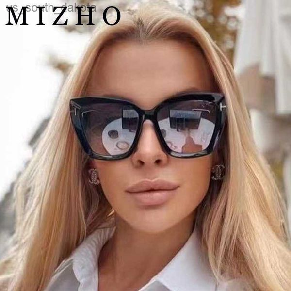 

sunglasses mizho brand designer cat eye sunglasses woman vintage 2023 sun glasses fashion big frame cool female oculos l230523, White;black
