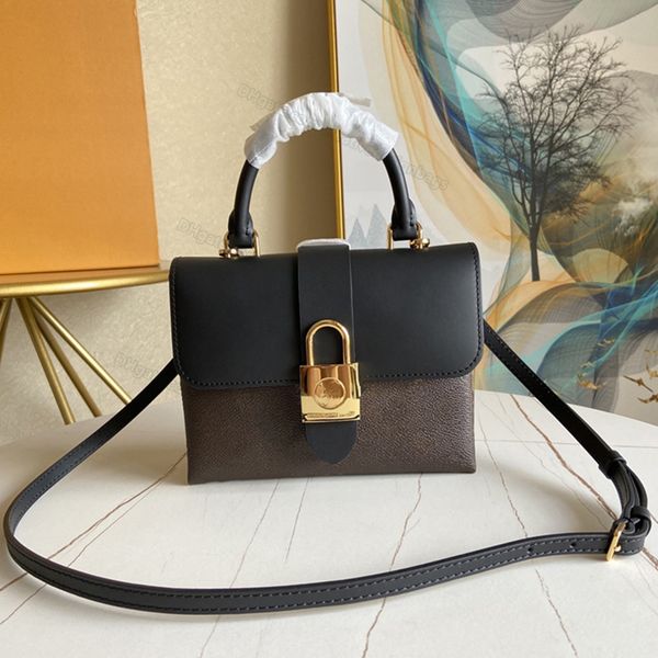 

7a mirror tote bags shoulder golden padlock single handle locky bb designer luxury flap bag ladies brand handbags leather canvas 21cm with b