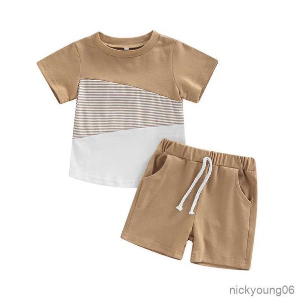 

clothing sets baby boys 2pcs pants suit short sleeve patchwork t-shirt and summer kid casual outfit, White