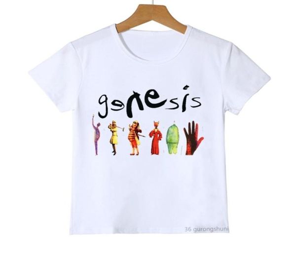 

new summer style boys tshirts funny genesis band graphic print girls t shirts fashion harajuku children tshirts 7132593, Blue