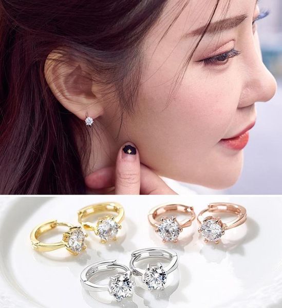 

stud womens fashion earrings crystal luxury silver for women jewelry female brinco earing oorbellen2757577, Golden;silver