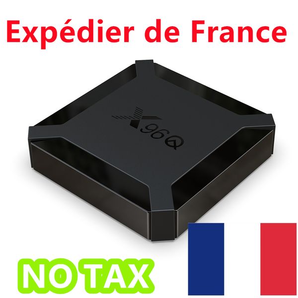 

ship from europe x96q android tv box 10.0 allwinner h313 2gb 16gb smart quad core 2.4g wifi media player set box france spain stock