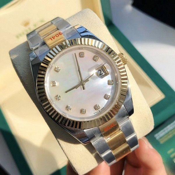 

women's men's automatic watch size 41mm36mm31mm automatic watch mechanical sapphire mirror luxury watch, Slivery;brown