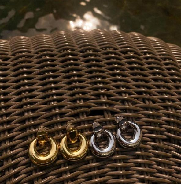 

dangle chandelier european and american fashionable minimalist circle earrings 2021 temperamental stud women9125529, Silver