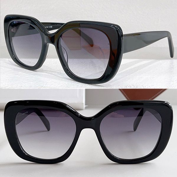 

oval cat eye sunglasses cl40226u womens designer sunglasses acetate fiber frame uv400 beach resort bar glasses, White;black