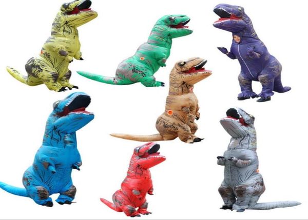 

kids trex inflatable costume christmas cosplay dinosaur animal jumpsuit halloween costume for boys girls 7676186, Blue