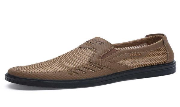 

new men casual shoes men summer style mesh flats for men loafer creepers casual high end shoes very comfortable dad shoes h09026792956, Black