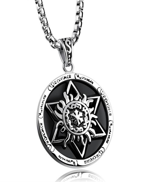 

powerful pentacle necklaces pentagram seal of solomon pendant6120602, Silver