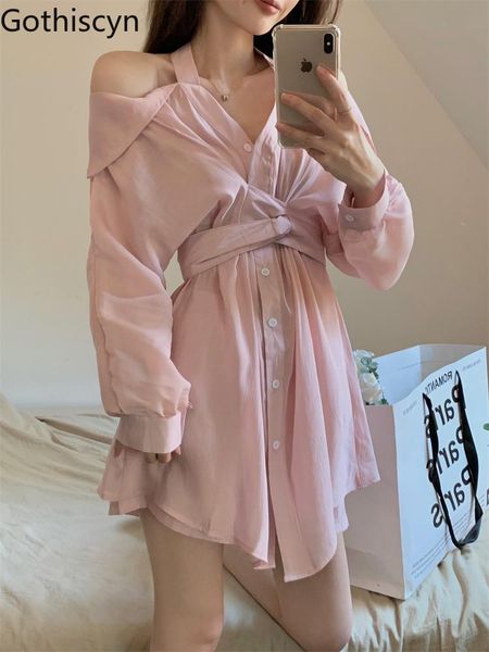 

dress gothiscyn twopiece suit offtheshoulder shirt shorts gentle fashion suits women summer 2022 new elegant chic woman outfits, White