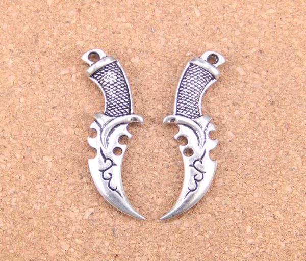 

17pcs antique silver bronze plated dagger charms pendant diy necklace bracelet bangle findings 5012mm9030379, Bronze;silver