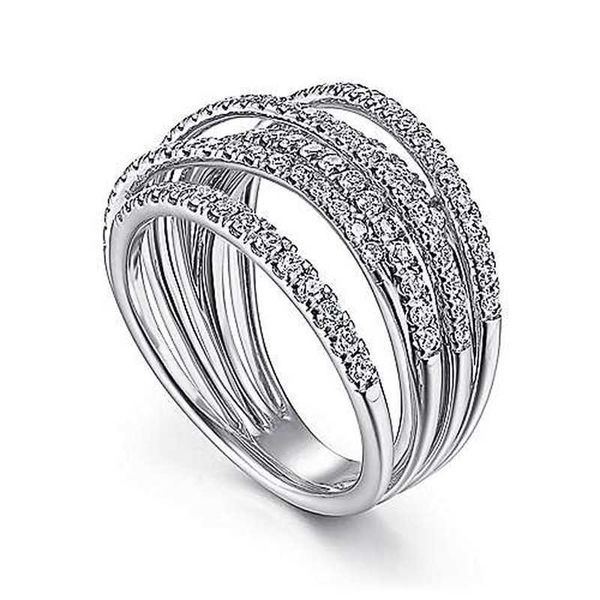 

band rings huitan silver color fashion versatile women finger-rings with dazzling cz stone ol style daily wear statement accessory jewelry a