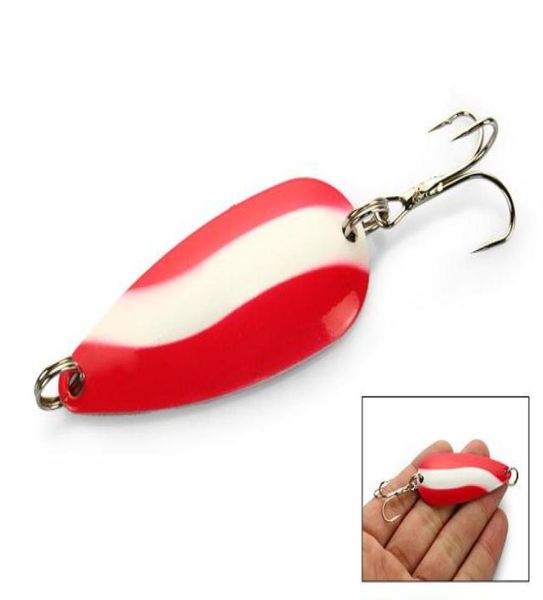 

lot 50 fishing lure spoons lure 5cm 10g redwhite0123457768833