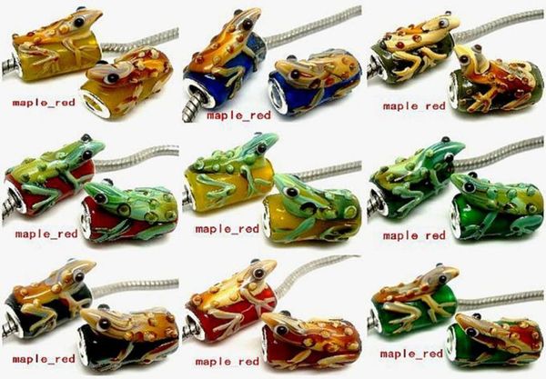 

20pcslot lizard murano glass beads for jewelry making loose lampwork charms diy beads for bracelet whole in bulk5753427, Black
