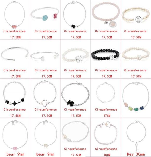 

2021 100 925 sterling silver classic cute bear bracelet fashion good female jewelry factory whole factory direct s253091660, Golden;silver