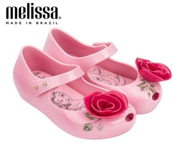 

mini melissa ultragirl beauty the beast girl jelly shoes sandals baby shoes melissa sandals kids zandalias slides shoes y2010287275622828, Black;red