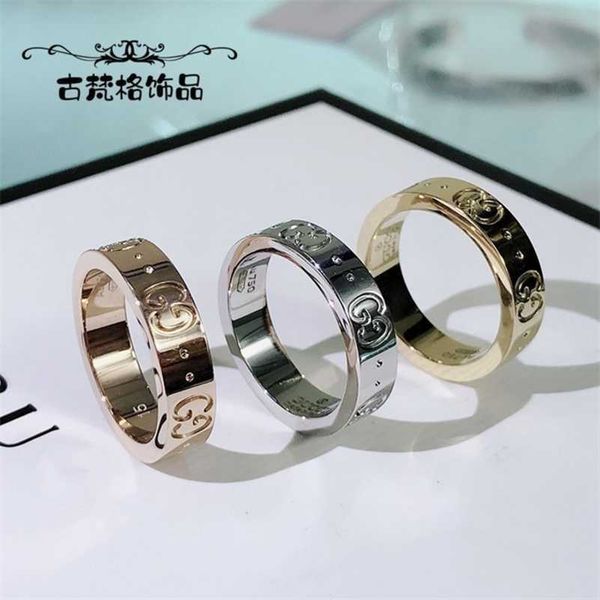 

designer jewelry bracelet necklace ring male female lovers same of beauty simple tide rose gold pair ring, Silver