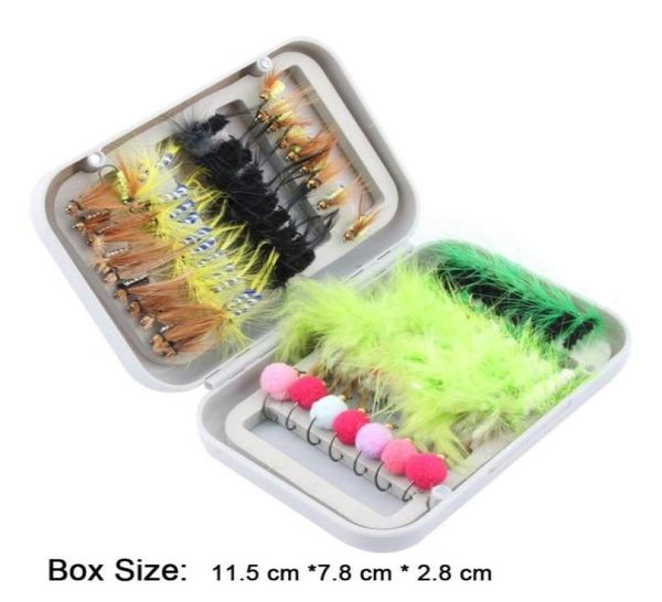 

80pcs dry fly fishing lure set with box artificial trout carp bass butterfly insect bait freshwater saltwate jllxdm ladyshome424971578641