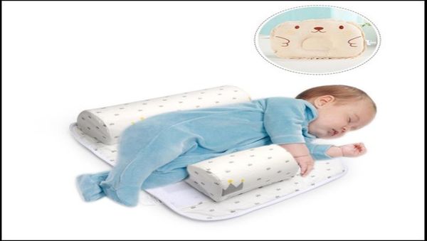 

2017 new baby infant newborn sleep positioner anti roll pillow with sheet coverpillow 2pcs sets4208720