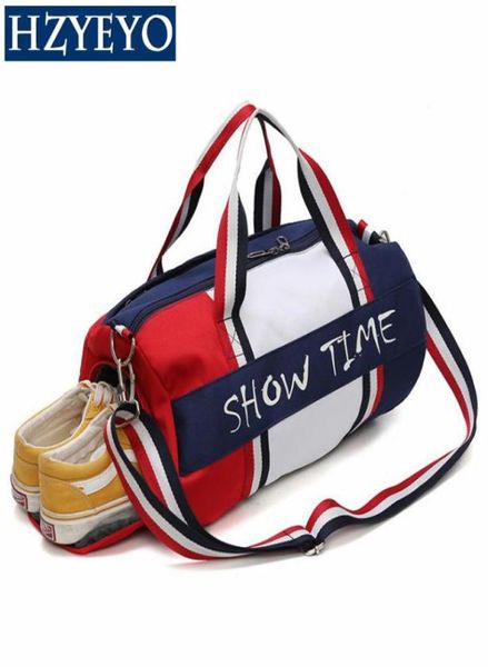 

hzyeyo dry and wet separation fitness bag cylinder waterproof travel portable sports bag sport bolsa tassen tas gym yoga bagst94714637