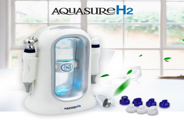 

2 in 1 aquasure h2 hydra dermabrasion hydro face cleaning microcurrent bio aqua facial machine8342374, Black;white