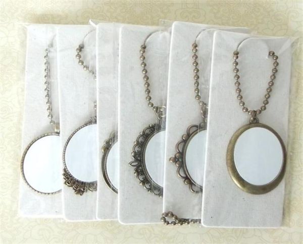 

blank necklaces pendants for sublimation women men necklace pendant jewelry for thermal transfer printing diy supplies small whole1558052, Silver