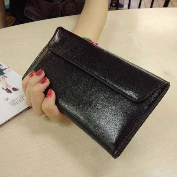 

long wallet female special interest design clutch temperament fashion ins style high sense, Red;black