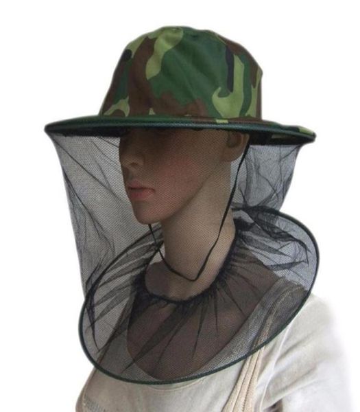 

mosquito head net hat wide brim anti insect bee protective mesh cover face mask bucket hats for beekeeping beekeeper2841407, Black;white