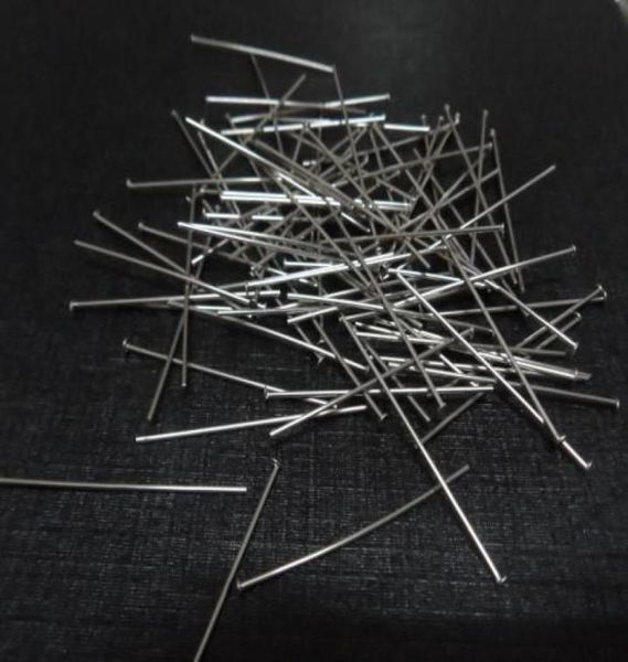 

500pcs stainless steel head pins earring craft jewelry making pendants pins flat head findings 35mm4912041, Silver