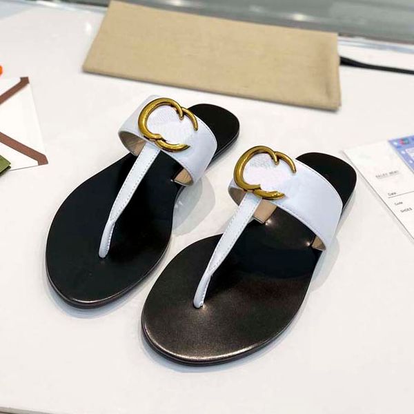 

2023 designer sandal slipper flip flops with double letters sandals women slipper men slides waterfront womens dust bag, Black
