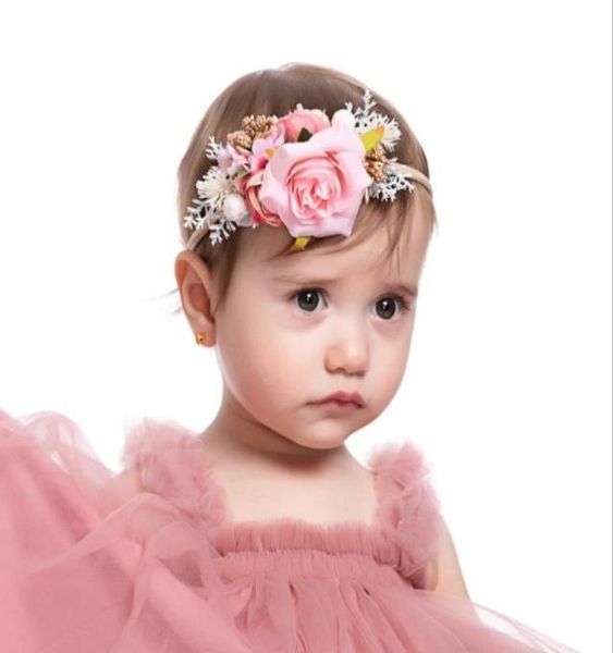 

hair accessories baby maternity drop delivery 2021 arrival children floral novelty kids garland summer party flower headband sp3785544, Slivery;white