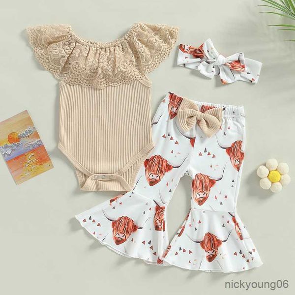 

clothing sets newborn infant baby girl western clothes summer outfit collar sleeveless tank romper pants headband, White