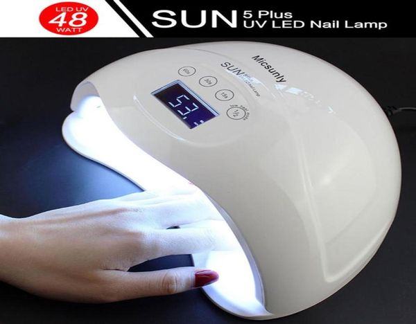 

fashion sun5plus uv led nail lamp intelligent induction nail dryers 48w 24 w double light source led nail dryer lamp22425568
